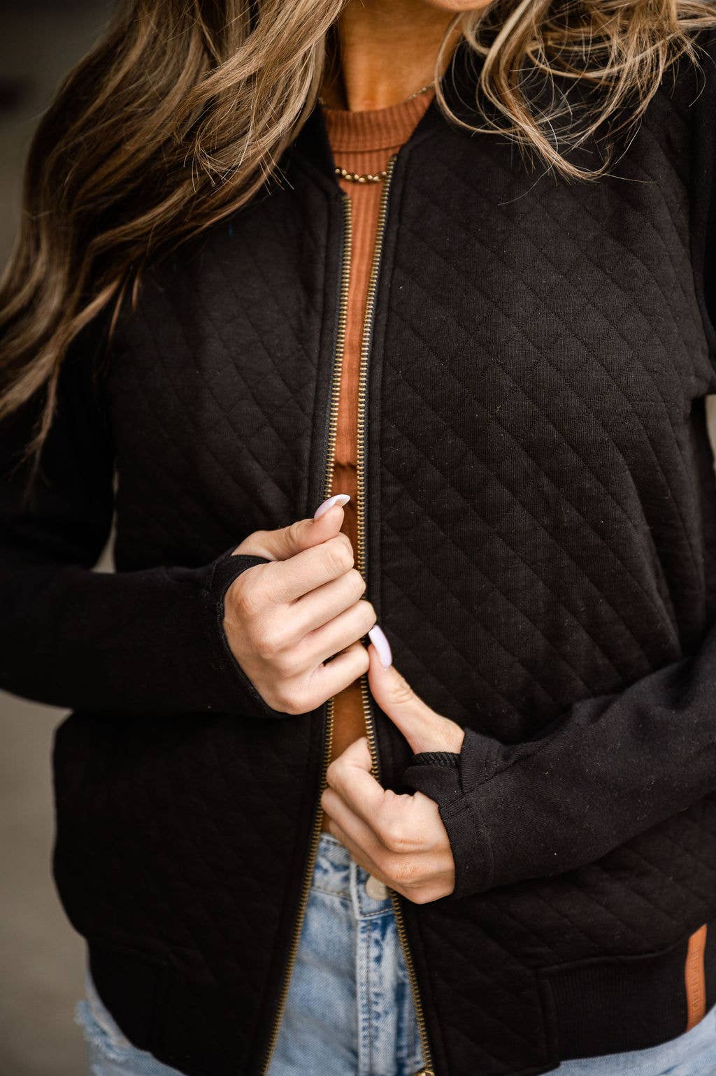 Annika Quilted Bomber Jacket