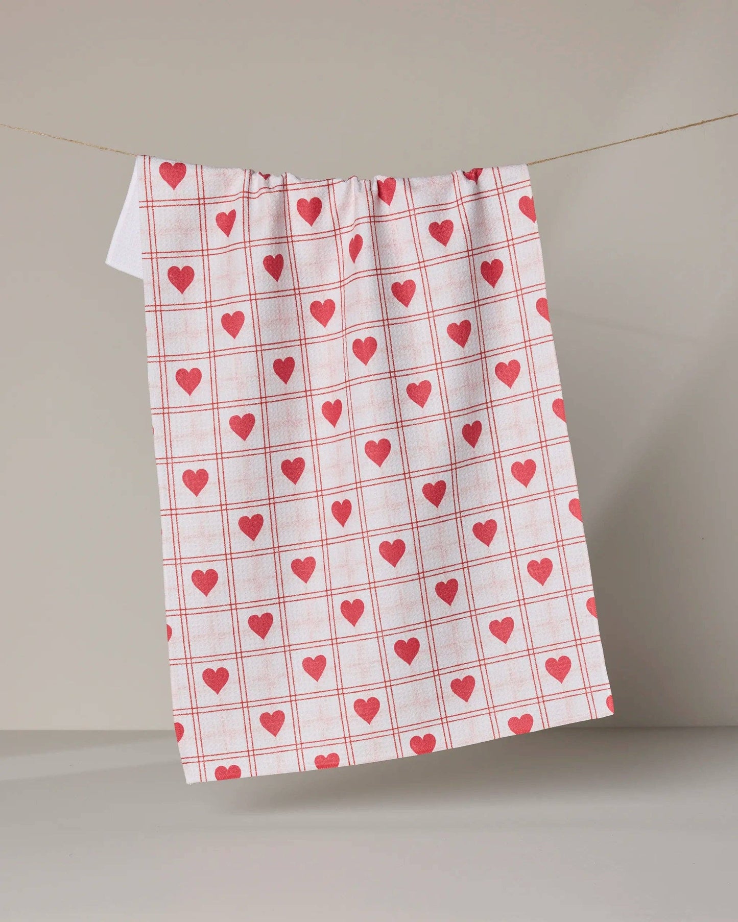 Hearts Tea Towel